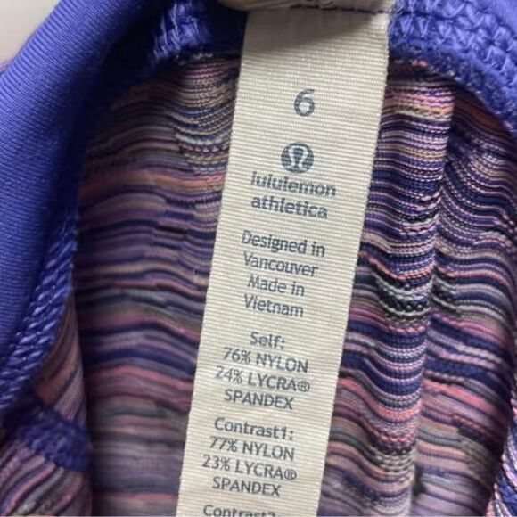 Lululemon  Purple Racerback Tank Top Size 8 Built-In Bra Small Flaw and leggings - Picture 5 of 8